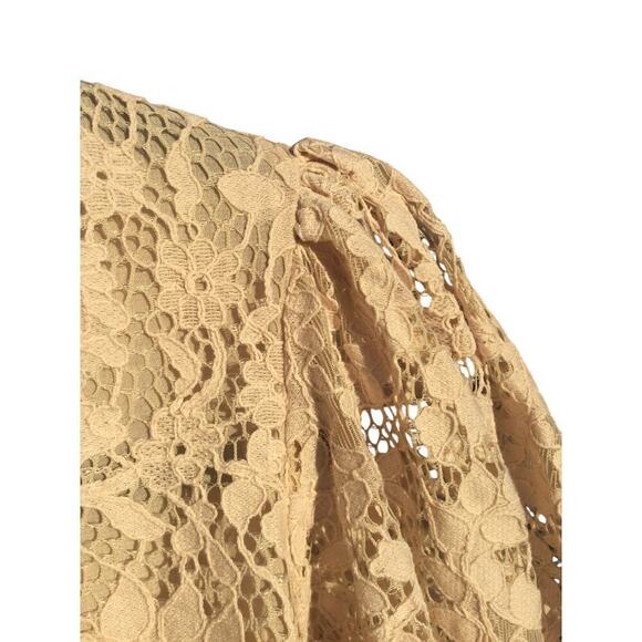 Sundance lace top womens XS cream blouse cottagecore fairy coquette boho puff - Picture 2 of 11